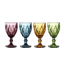 Load image into Gallery viewer, Multicolor Carved Goblet Glasses 300ML
