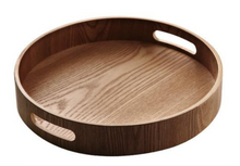 Load image into Gallery viewer, Wooden Round Serving Tray