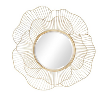 Load image into Gallery viewer, Flower Iron Wall Decorative Mirror