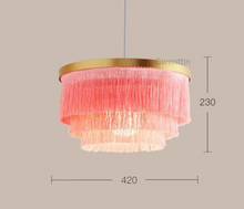 Load image into Gallery viewer, Modern Luxury Silk Thread Pendant Lights