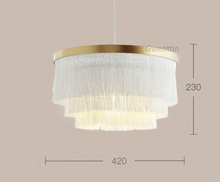 Load image into Gallery viewer, Modern Luxury Silk Thread Pendant Lights