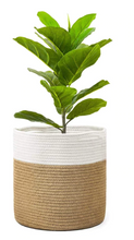 Load image into Gallery viewer, Cotton Woven Rattan Storage Basket