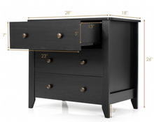 Load image into Gallery viewer, 3 Drawer Dresser Smooth Surface Natural Wood Grain Elegant Dresser