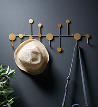 Load image into Gallery viewer, Gold Wall Hanging Rack with 5/8 Hooks