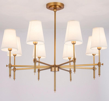 Load image into Gallery viewer, Lustre Brass Chandelier