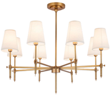 Load image into Gallery viewer, Lustre Brass Chandelier