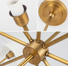 Load image into Gallery viewer, Lustre Brass Chandelier