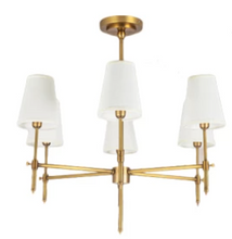 Load image into Gallery viewer, Lustre Brass Chandelier