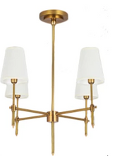 Load image into Gallery viewer, Lustre Brass Chandelier