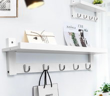 Load image into Gallery viewer, Solid Wood Wall Hanging Rack with 3/4/5/6 hooks