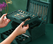 Load image into Gallery viewer, Green Stud Jewelry Organizer