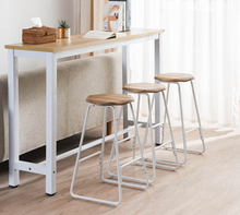Load image into Gallery viewer, White Belfast Wood Top Bar Stool
