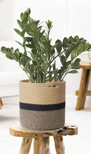 Load image into Gallery viewer, Cotton Woven Rattan Storage Basket