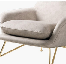 Load image into Gallery viewer, Grey Vegan Leather Leisure Chair