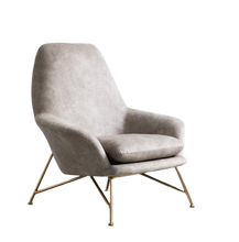 Load image into Gallery viewer, Grey Vegan Leather Leisure Chair