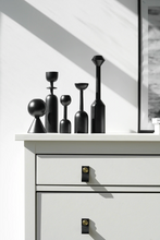 Load image into Gallery viewer, Black Wooden Candle Holder