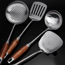 Load image into Gallery viewer, Stainless Steel &amp; Wood Cooking Tool Set