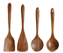 Load image into Gallery viewer, Natural Wood Cooking Spoons