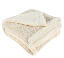 Load image into Gallery viewer, Chenille Lambs Thick Knitted Double Layer Sherpa Plush Fleece Blanket