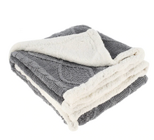 Load image into Gallery viewer, Chenille Lambs Thick Knitted Double Layer Sherpa Plush Fleece Blanket