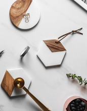 Load image into Gallery viewer, Marble &amp; Wood Coaster
