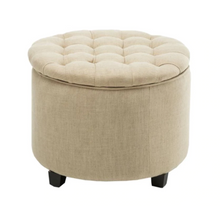 Load image into Gallery viewer, Fabric Ottoman &amp; Storage Stool