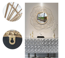 Load image into Gallery viewer, Flower Iron Wall Decorative Mirror