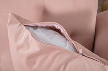Load image into Gallery viewer, Modern Velvet Loveseat with rose gold metal feet