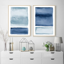 Load image into Gallery viewer, Abstract Ocean Coastal Wall Art Canvas Print