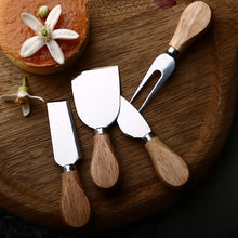 Load image into Gallery viewer, Wood &amp; Stainless Steel Cheese Knives