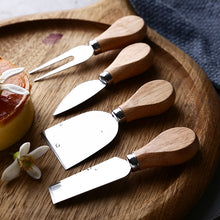 Load image into Gallery viewer, Wood &amp; Stainless Steel Cheese Knives