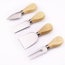 Load image into Gallery viewer, Wood &amp; Stainless Steel Cheese Knives