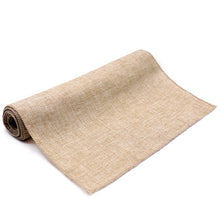 Load image into Gallery viewer, Natural Burlap Imitated Jute Linen Table Runner
