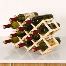 Load image into Gallery viewer, Collapsible Wooden Wine Rack