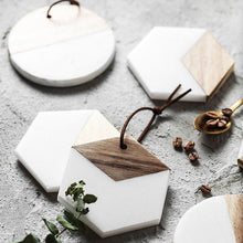 Load image into Gallery viewer, Marble &amp; Wood Coaster