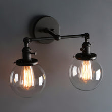 Load image into Gallery viewer, Permo Modern Globe Double Glass Ball Lighting Sconces
