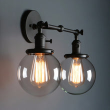 Load image into Gallery viewer, Permo Modern Globe Double Glass Ball Lighting Sconces