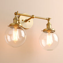 Load image into Gallery viewer, Permo Modern Globe Double Glass Ball Lighting Sconces