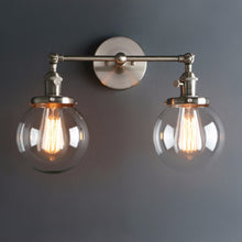 Load image into Gallery viewer, Permo Modern Globe Double Glass Ball Lighting Sconces