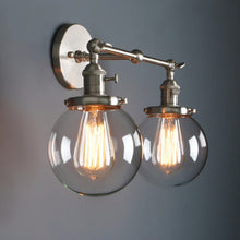 Load image into Gallery viewer, Permo Modern Globe Double Glass Ball Lighting Sconces