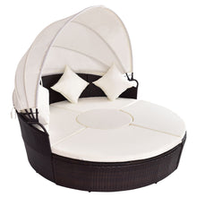 Load image into Gallery viewer, Giant Outdoor Patio Canopy Cushioned Daybed Round Retractable Sofa Bed