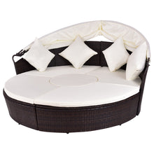 Load image into Gallery viewer, Giant Outdoor Patio Canopy Cushioned Daybed Round Retractable Sofa Bed