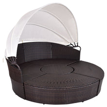 Load image into Gallery viewer, Giant Outdoor Patio Canopy Cushioned Daybed Round Retractable Sofa Bed