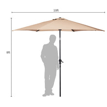 Load image into Gallery viewer, 10FT Patio Umbrella 6 Ribs Market Steel Tilt W/ Crank