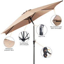 Load image into Gallery viewer, 10FT Patio Umbrella 6 Ribs Market Steel Tilt W/ Crank