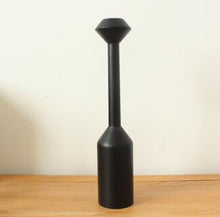 Load image into Gallery viewer, Black Wooden Candle Holder