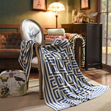 Load image into Gallery viewer, Native Maze Design Cotton Knitted Blanket