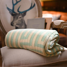 Load image into Gallery viewer, Native Maze Design Cotton Knitted Blanket
