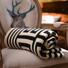 Load image into Gallery viewer, Native Maze Design Cotton Knitted Blanket