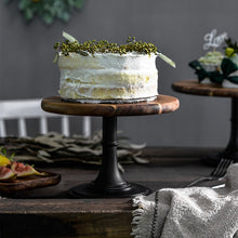 Load image into Gallery viewer, High Base Wooden Cake Plate Stand